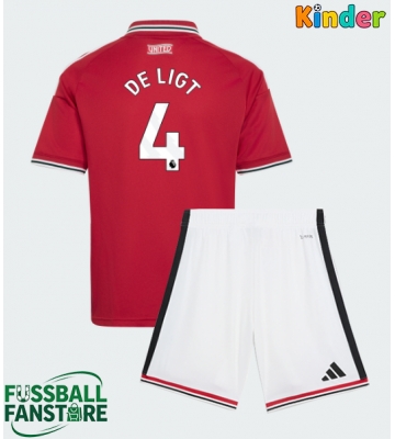 Manchester United Matthijs de Ligt #4 Replik Heimtrikot Kinder 2026-27 Kurzarm (+ Kurze Hosen)